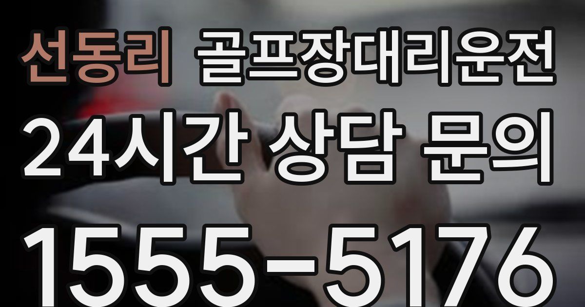 골프장대리운전 서비스