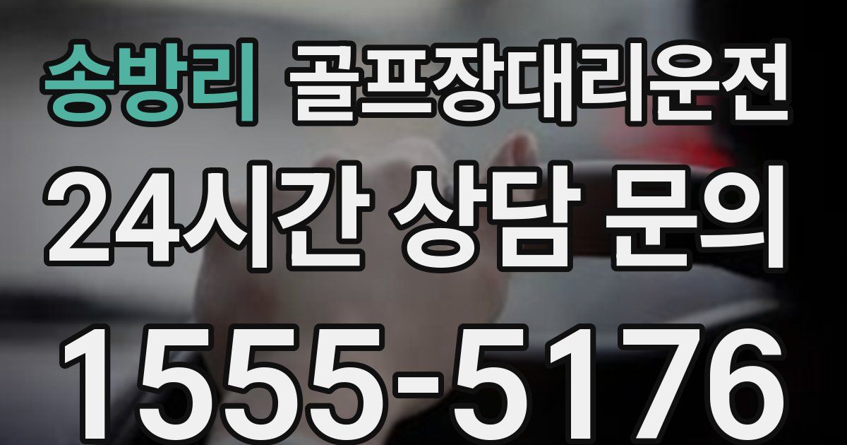 골프장대리운전 서비스