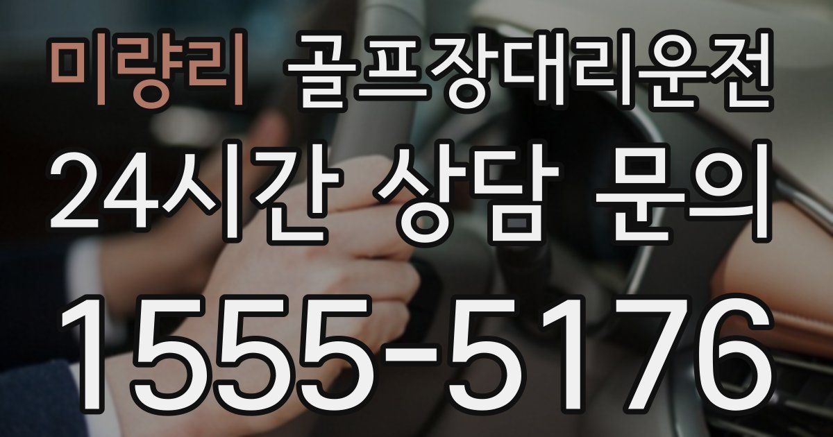 골프장대리운전 서비스