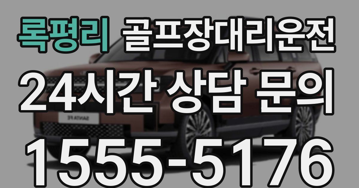 골프장대리운전 서비스