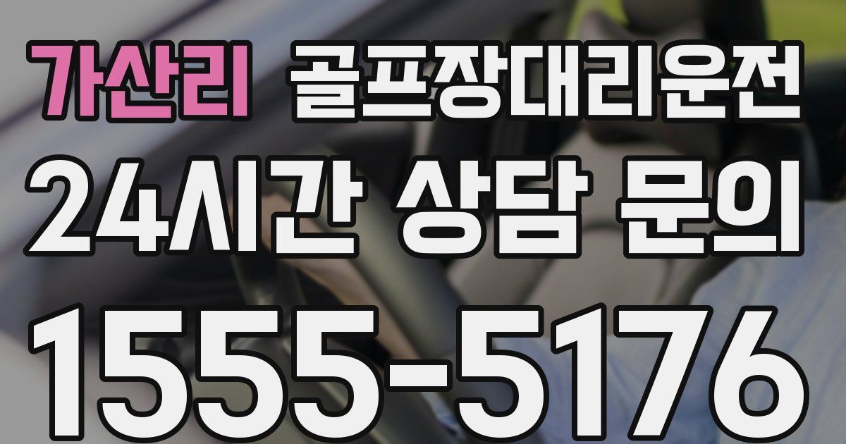 골프장대리운전 서비스