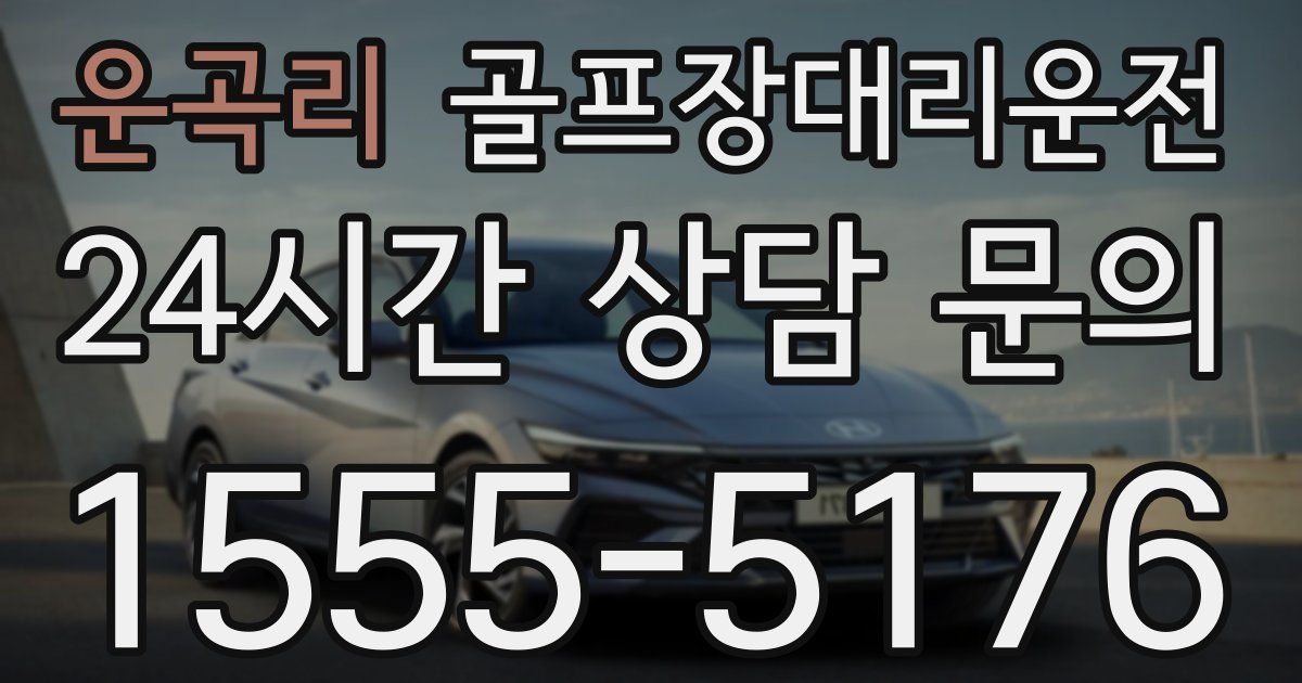 골프장대리운전 서비스