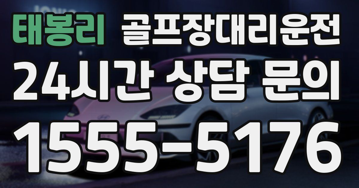 골프장대리운전 서비스