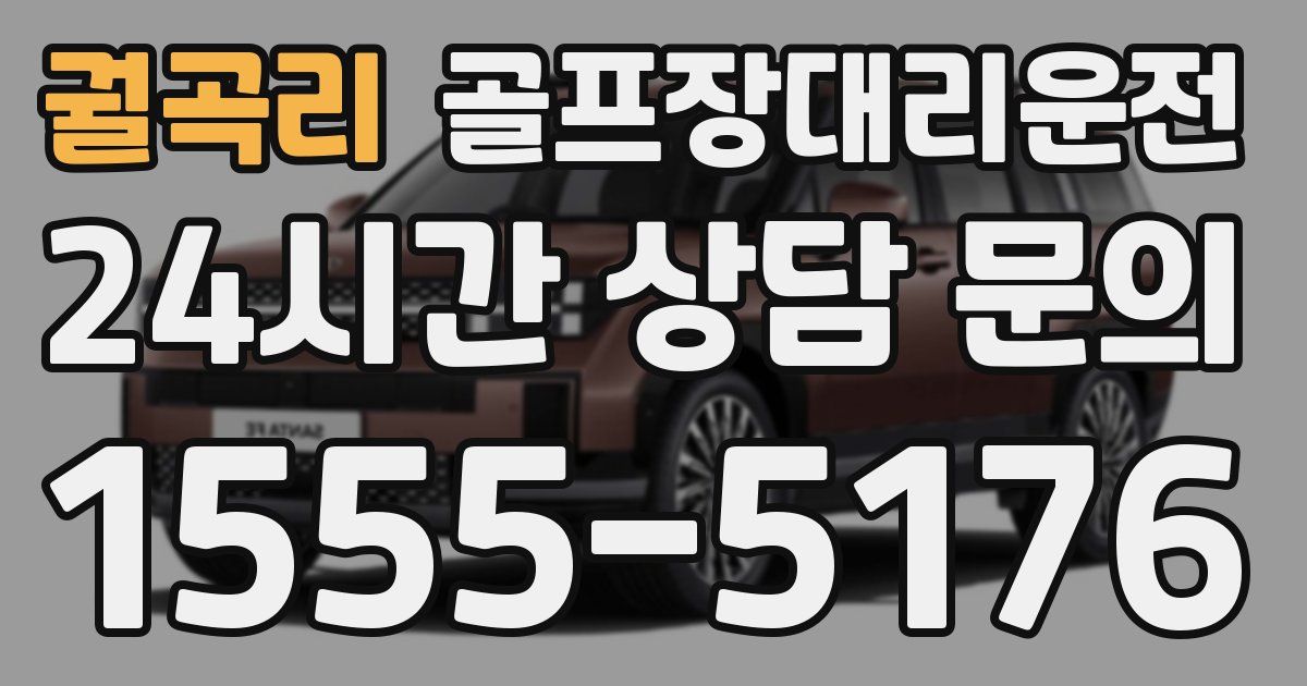 골프장대리운전 서비스