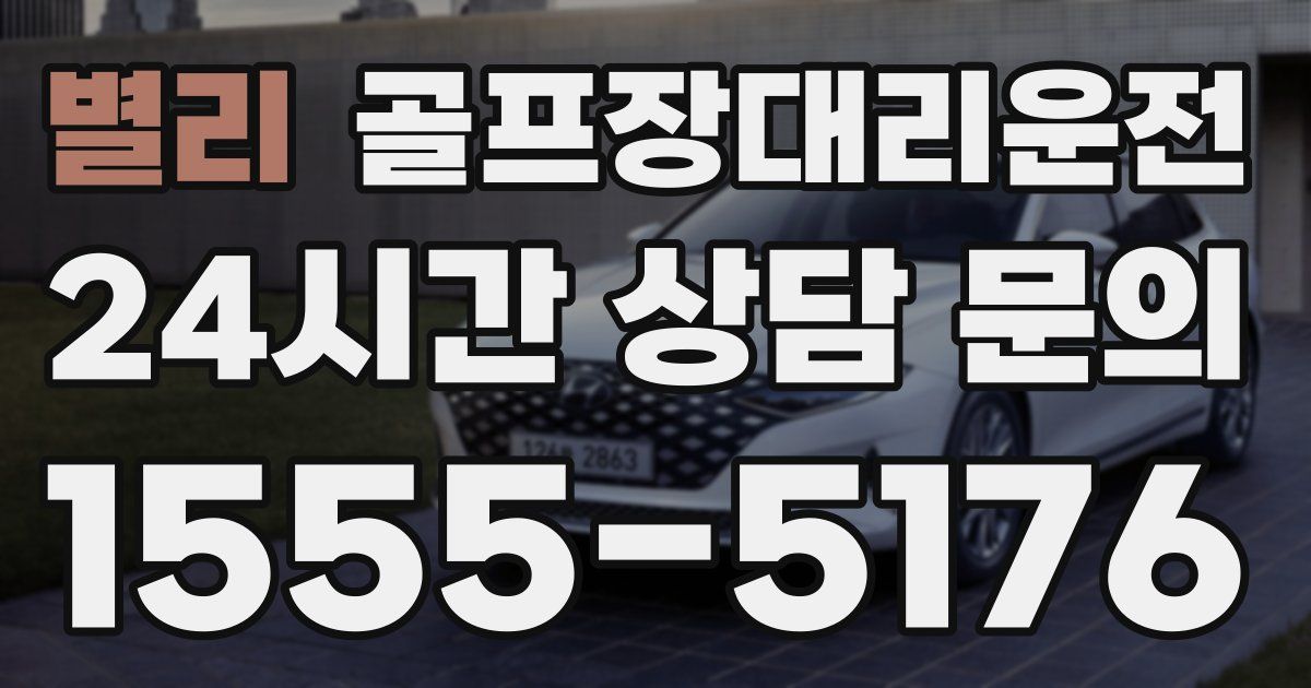 골프장대리운전 서비스