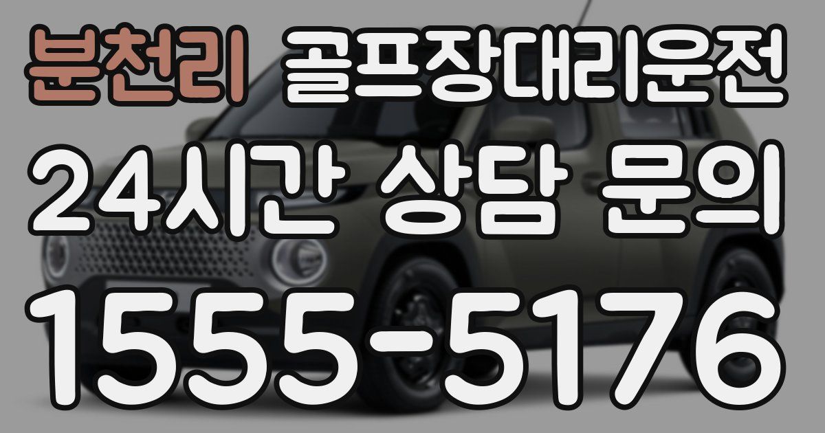 골프장대리운전 서비스