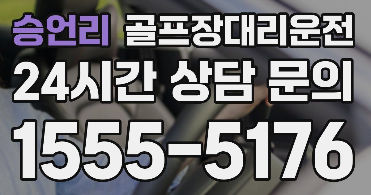 골프장대리운전 서비스