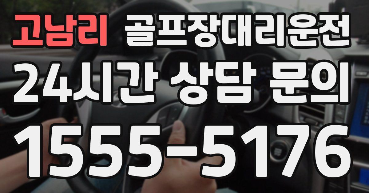 골프장대리운전 서비스
