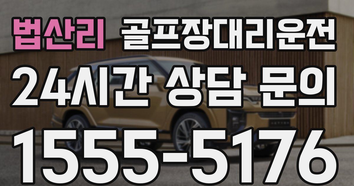 골프장대리운전 서비스