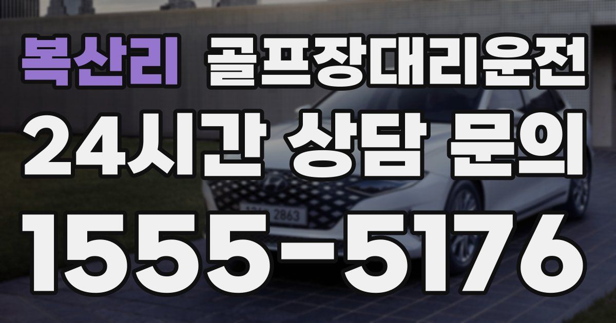 골프장대리운전 서비스