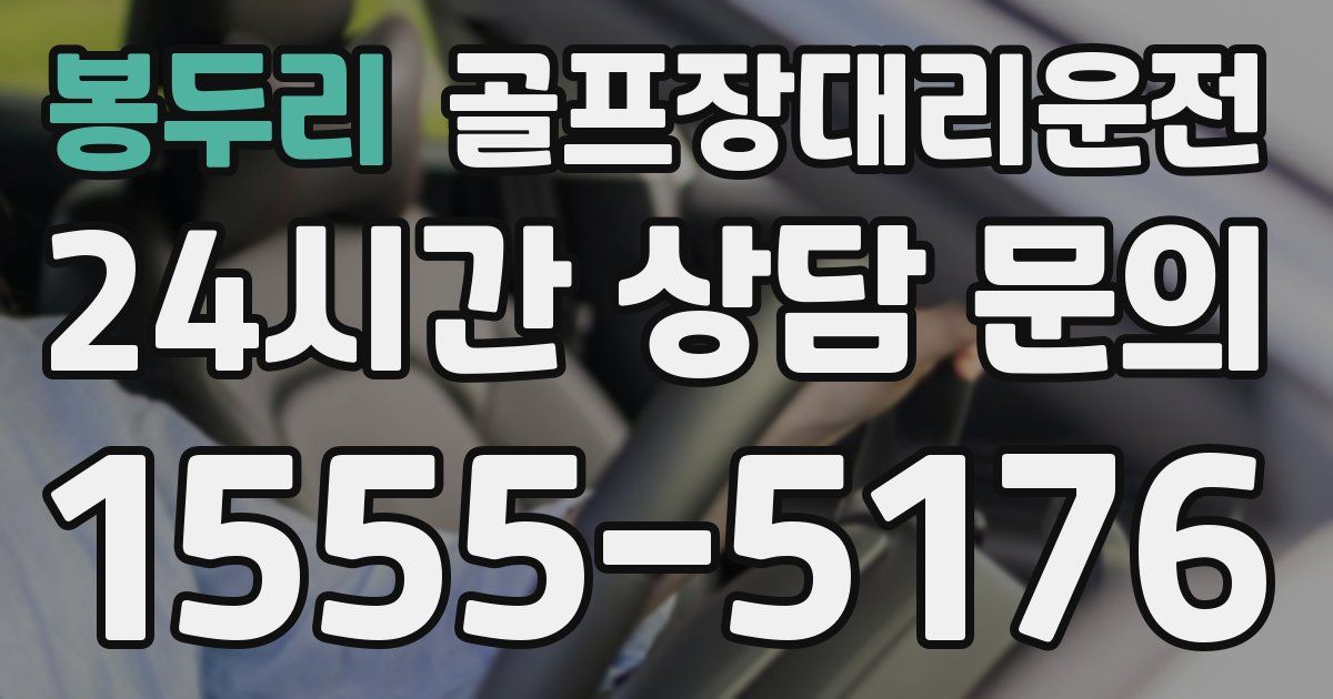 골프장대리운전 서비스