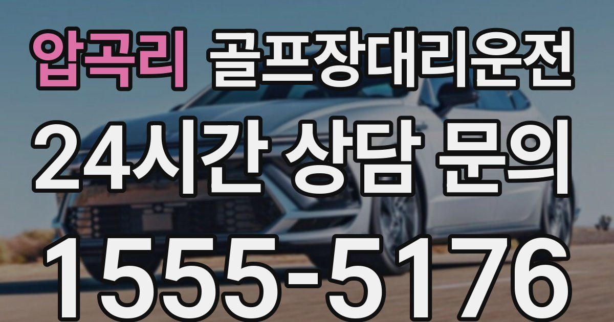 골프장대리운전 서비스