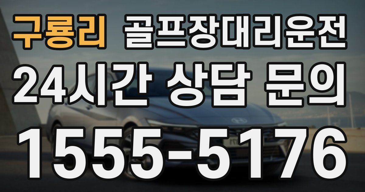 골프장대리운전 서비스