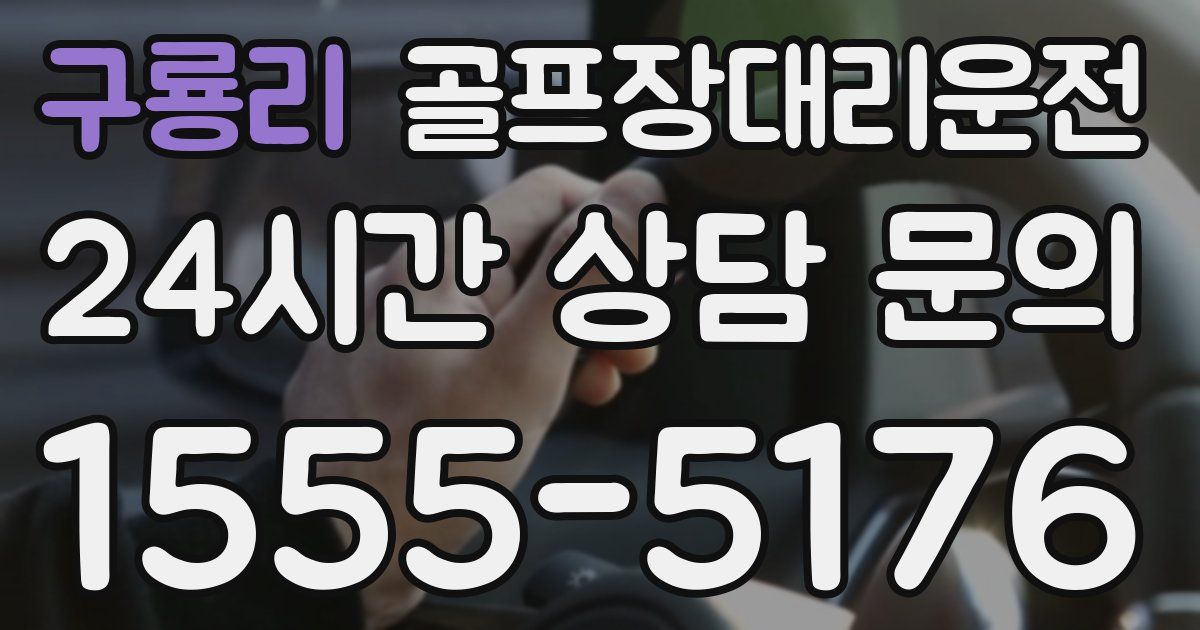 골프장대리운전 서비스