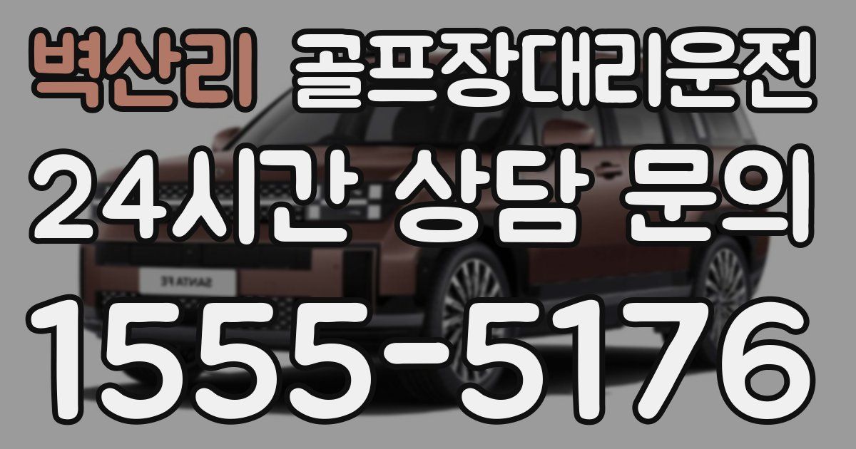 골프장대리운전 서비스