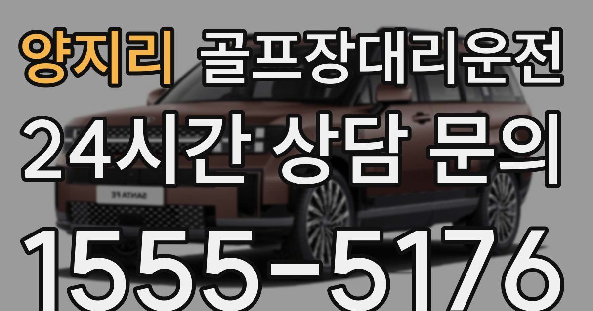 골프장대리운전 서비스