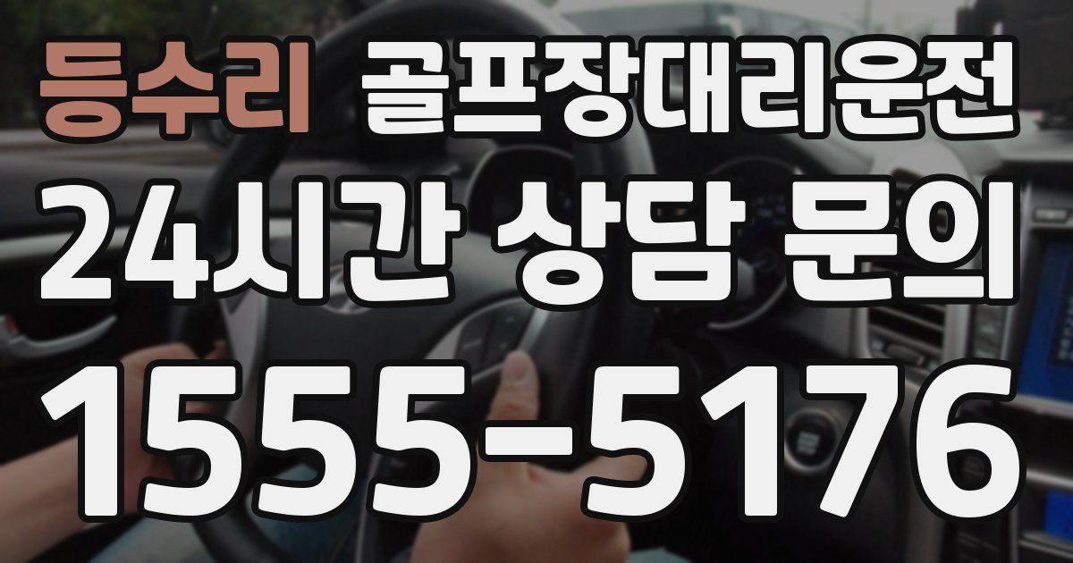 골프장대리운전 서비스