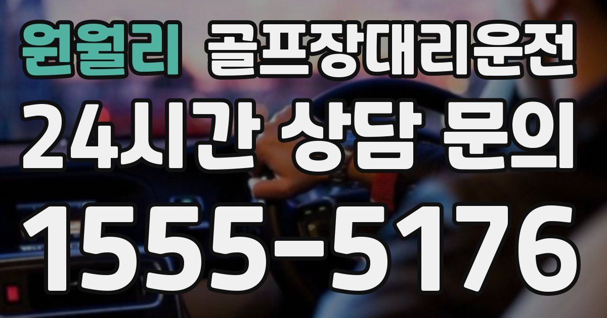 골프장대리운전 서비스