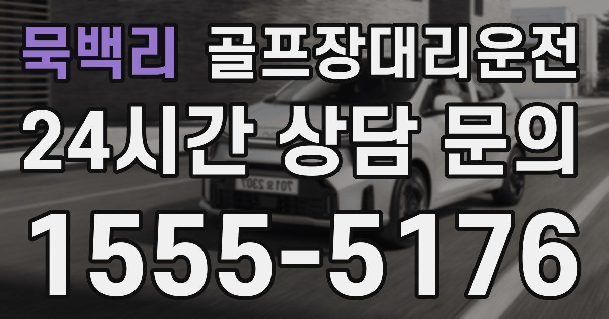 골프장대리운전 서비스