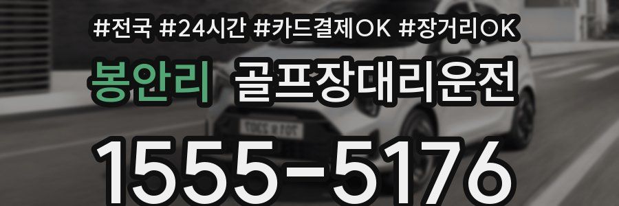 봉안리 골프장대리운전