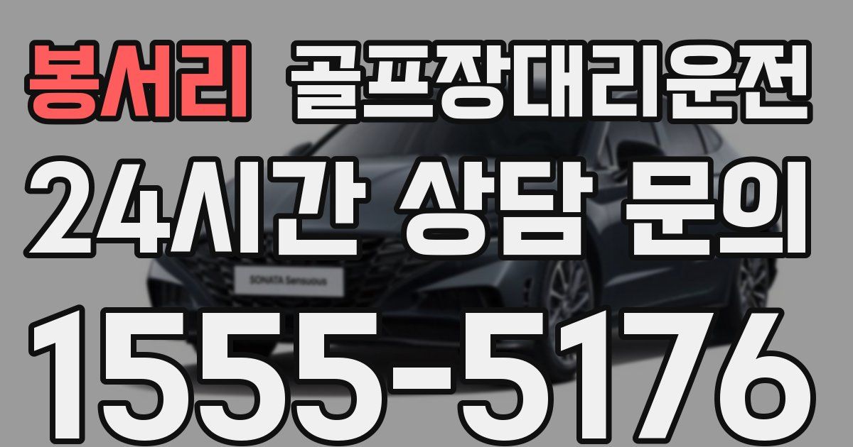 골프장대리운전 서비스