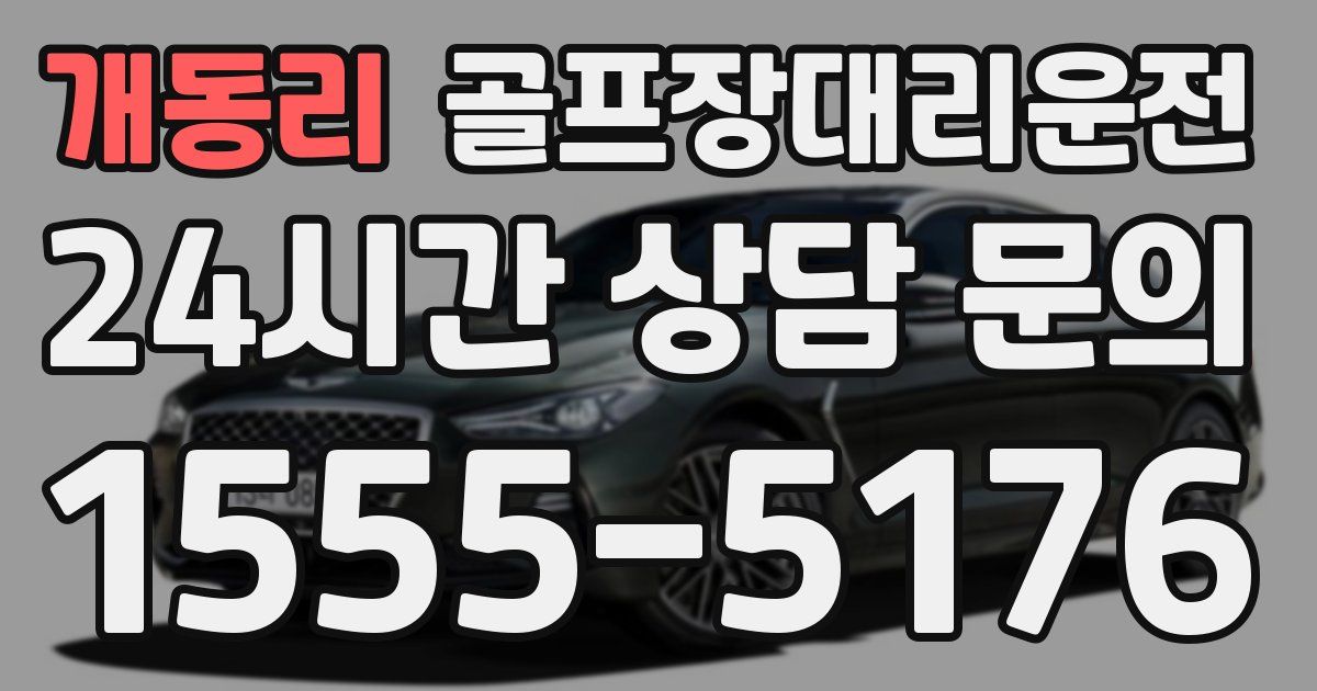 골프장대리운전 서비스