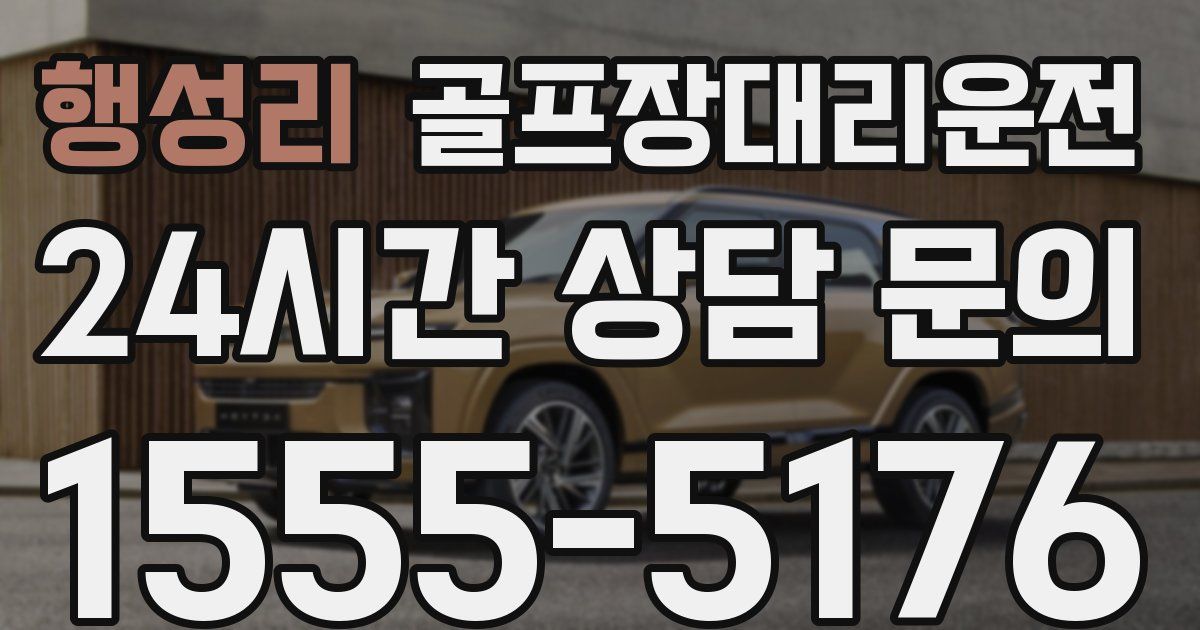 골프장대리운전 서비스