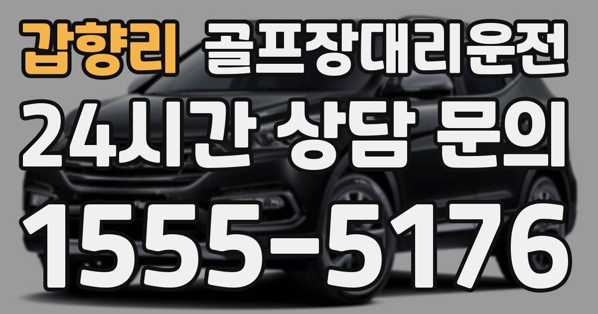 골프장대리운전 서비스