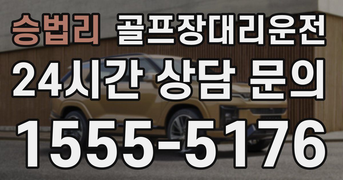 골프장대리운전 서비스