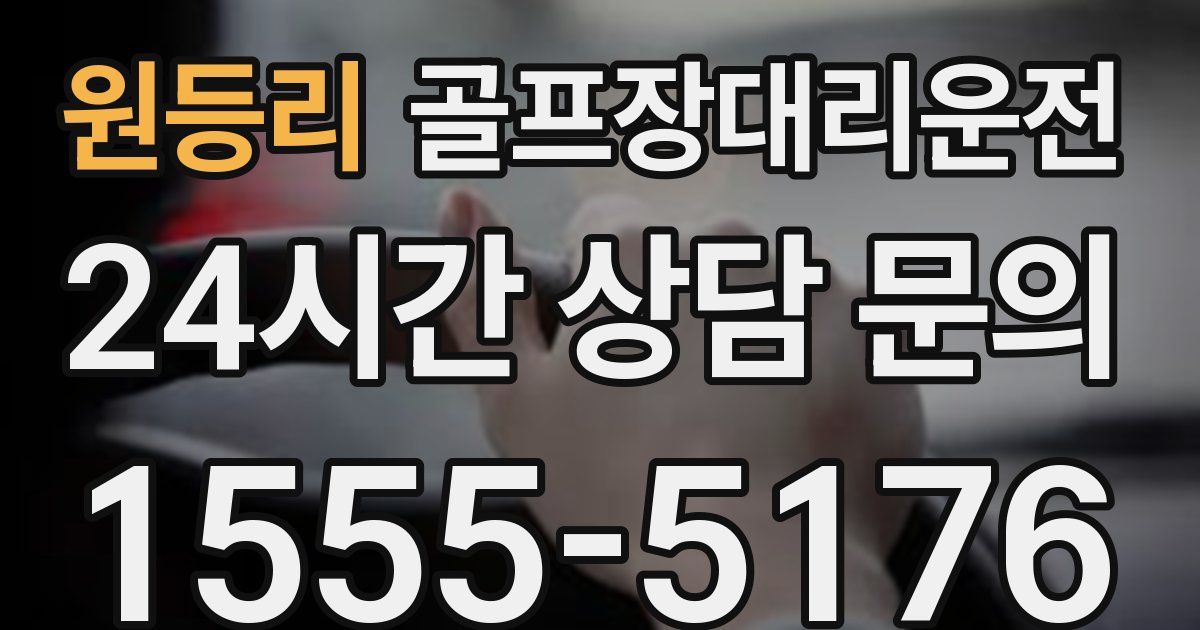 골프장대리운전 서비스