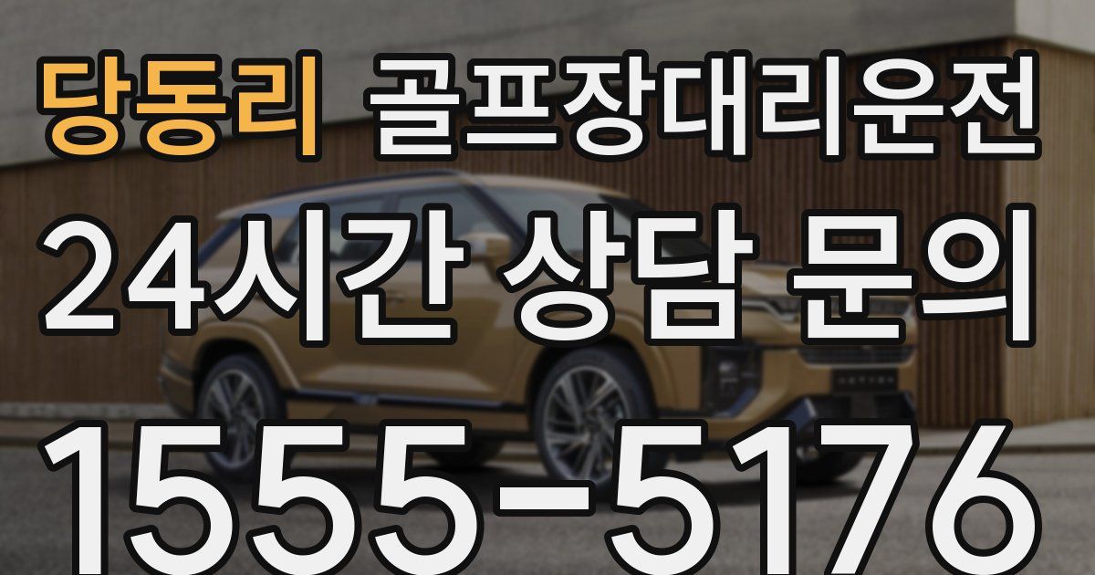 골프장대리운전 서비스