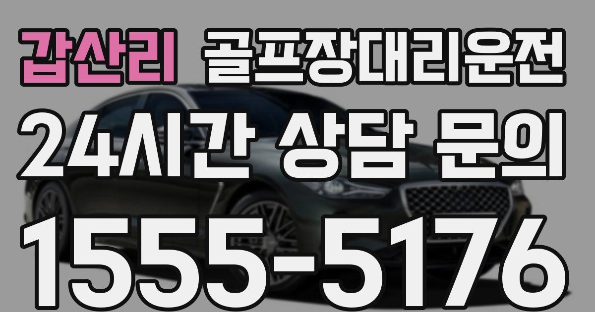 골프장대리운전 서비스