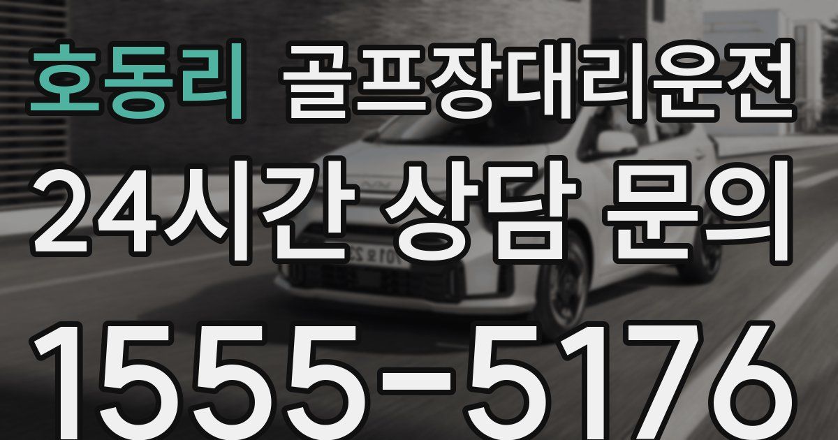 골프장대리운전 서비스