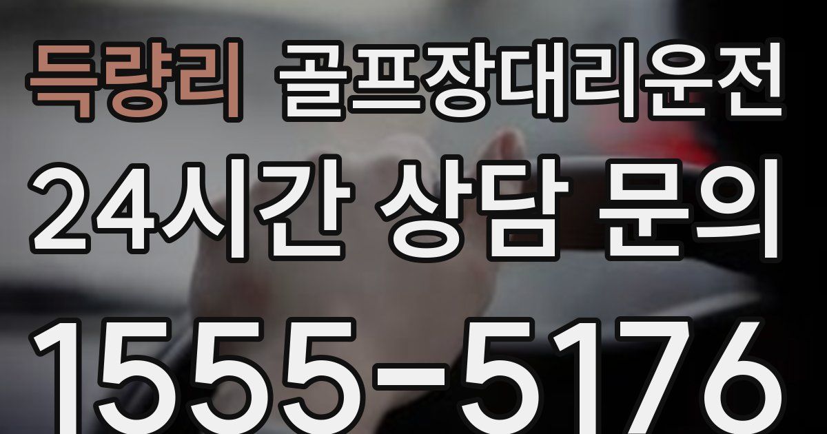 골프장대리운전 서비스