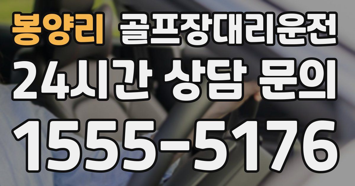 골프장대리운전 서비스