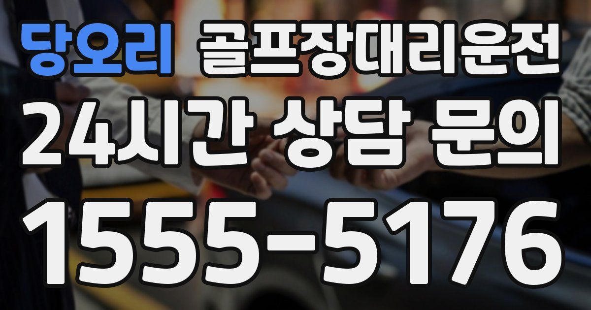 골프장대리운전 서비스