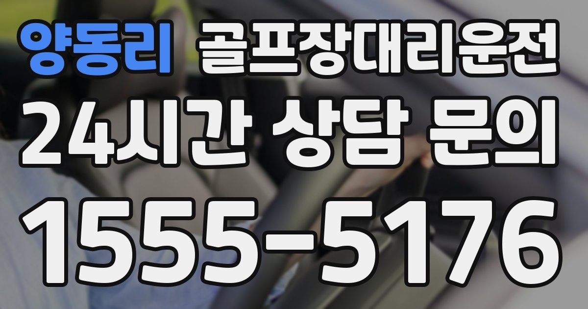 골프장대리운전 서비스