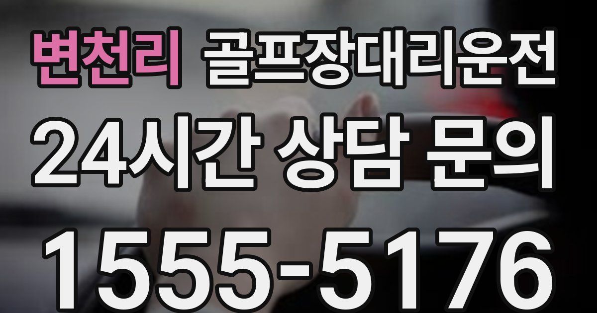 골프장대리운전 서비스
