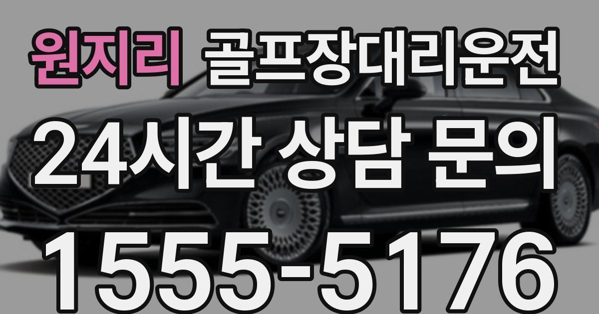 골프장대리운전 서비스