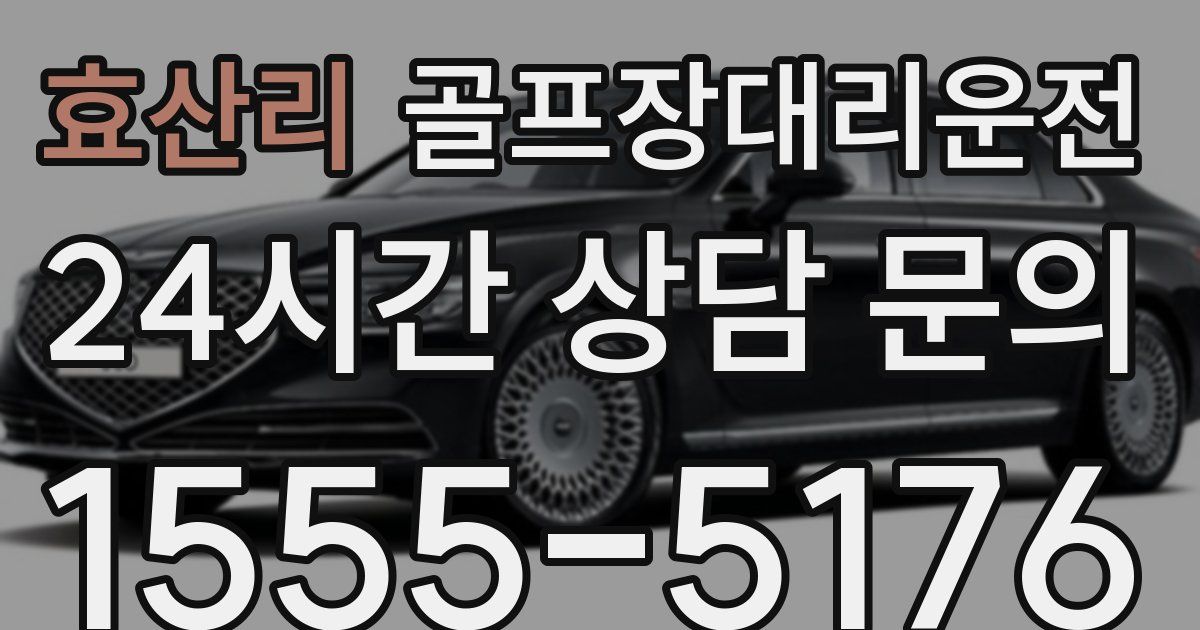 골프장대리운전 서비스