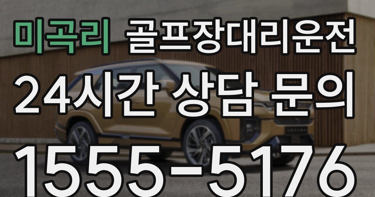 골프장대리운전 서비스