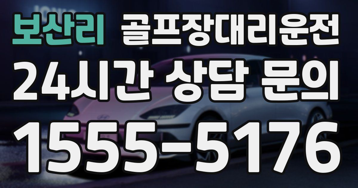 골프장대리운전 서비스