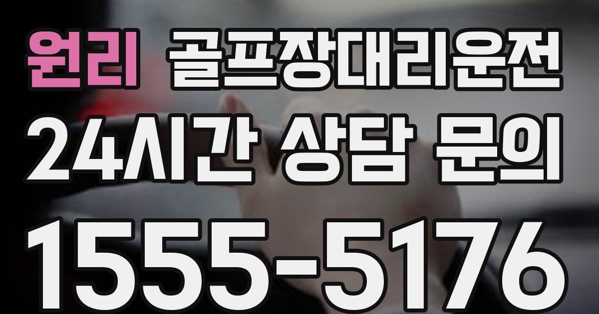 골프장대리운전 서비스