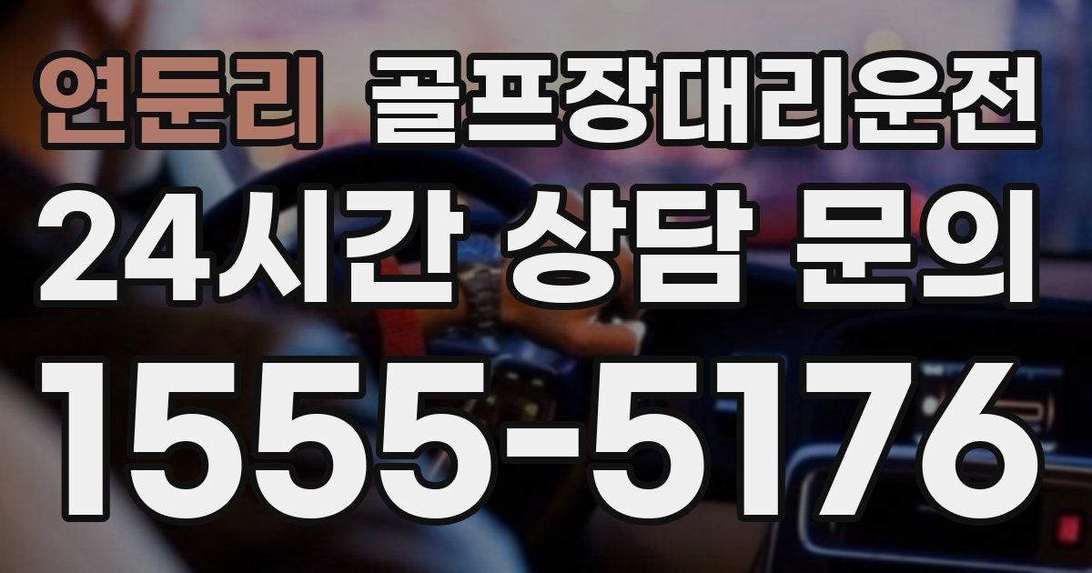 골프장대리운전 서비스
