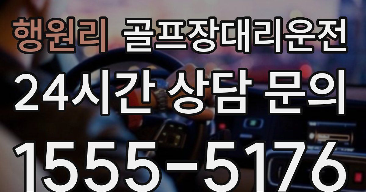 골프장대리운전 서비스