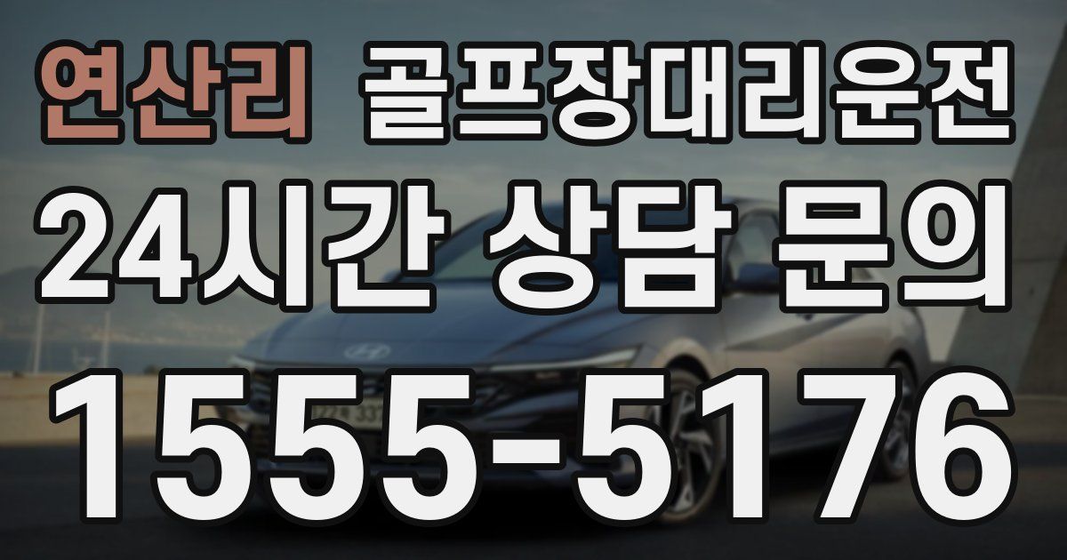 골프장대리운전 서비스