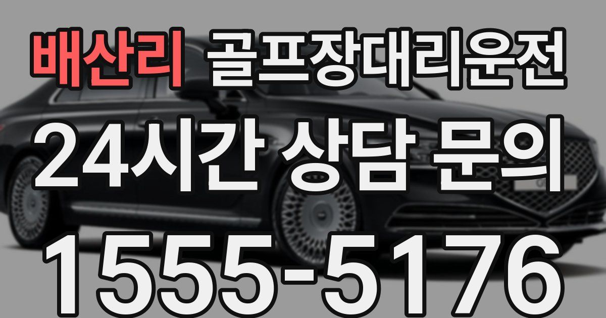 골프장대리운전 서비스