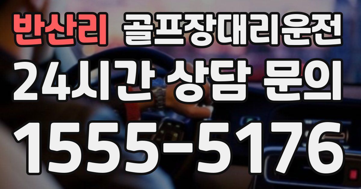 골프장대리운전 서비스