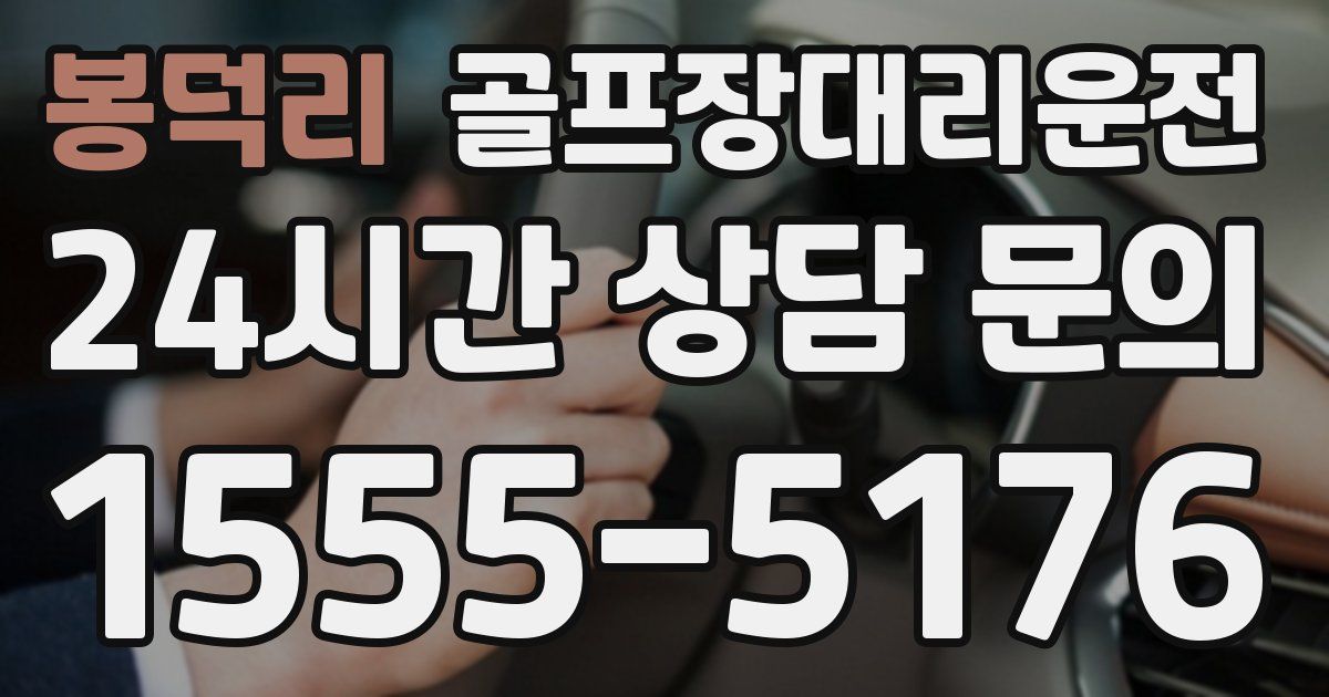 골프장대리운전 서비스
