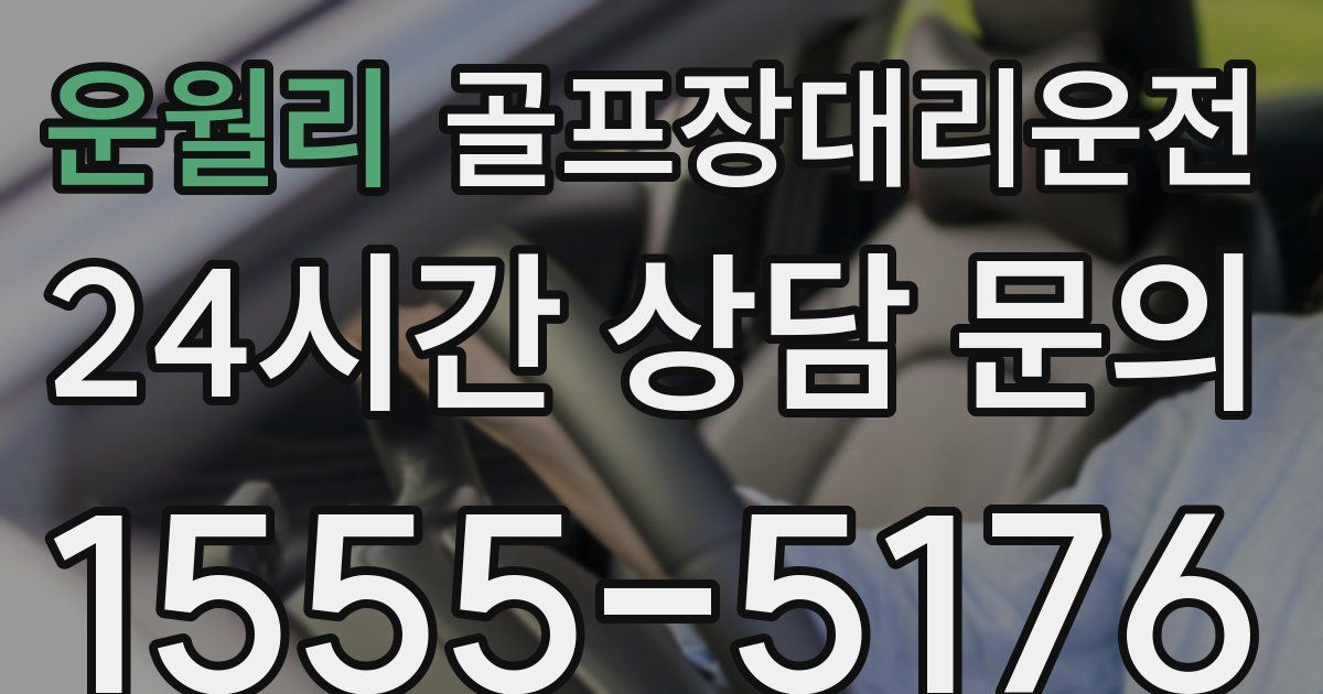 골프장대리운전 서비스